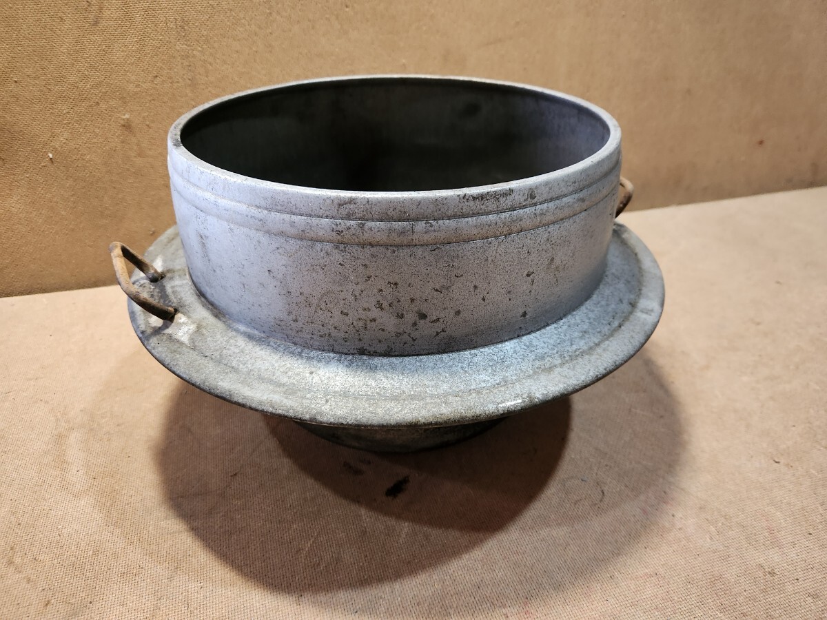 羽釜 かまど アルミ製 古民具 金属工芸 古道具 調理器具 炊飯器 アンティーク 昭和レトロ m