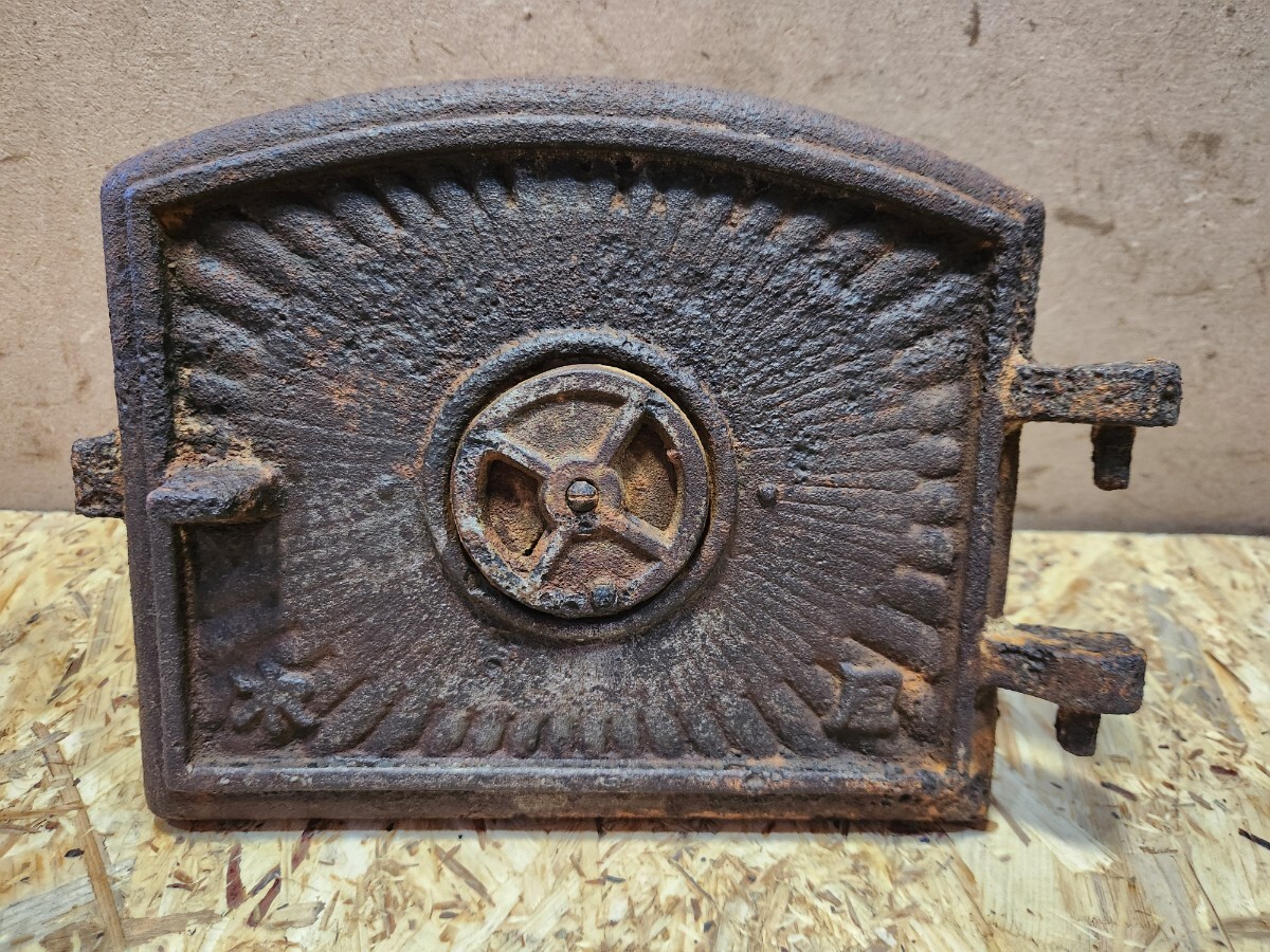 焚口金具 五右衛門風呂 かまど 火口 焚き口 焼却炉 DIY 昭和レトロ 現状品 m