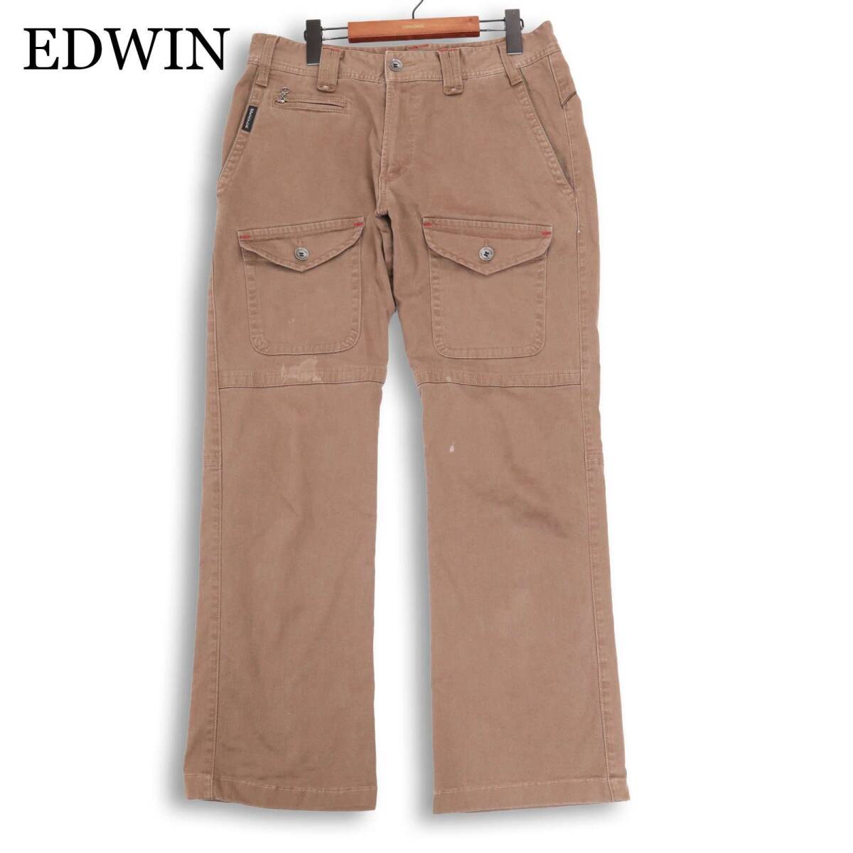 EDWIN エドウィン K5631 通年 ストレッチ★ カーゴ ミリタリー パンツ Sz.33 メンズ