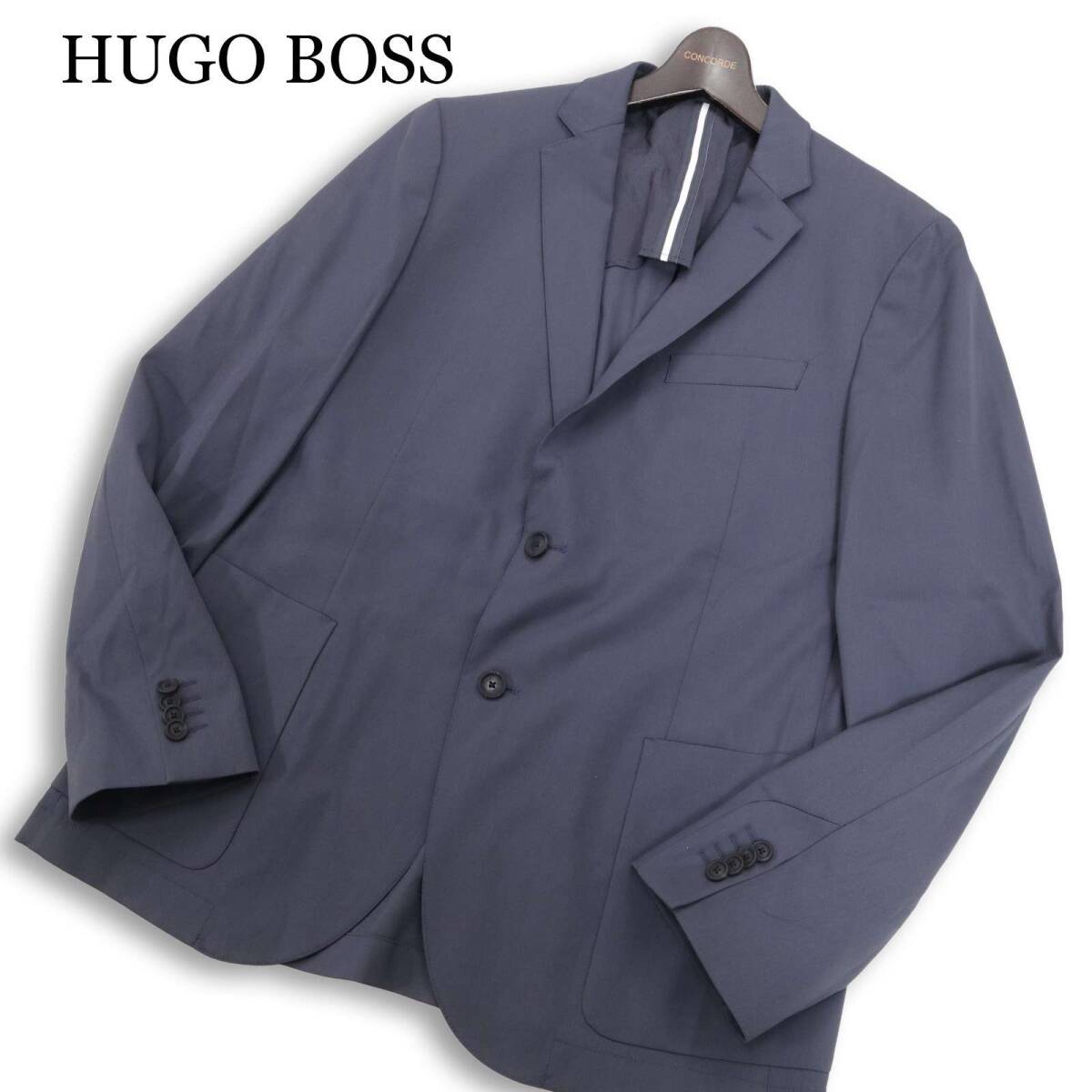 HUGO BOSS × PORSCHE ヒューゴボス × ポルシェ 通年 背抜き★ テーラード ジャケット Sz.52　メンズ グレー