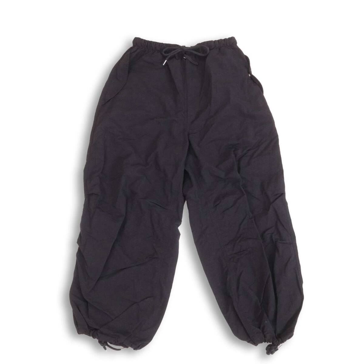 piece of human ピースオブヒューマン 通年★ 裾絞り イージー パラシュート パンツ Sz.0 レディース 黒
