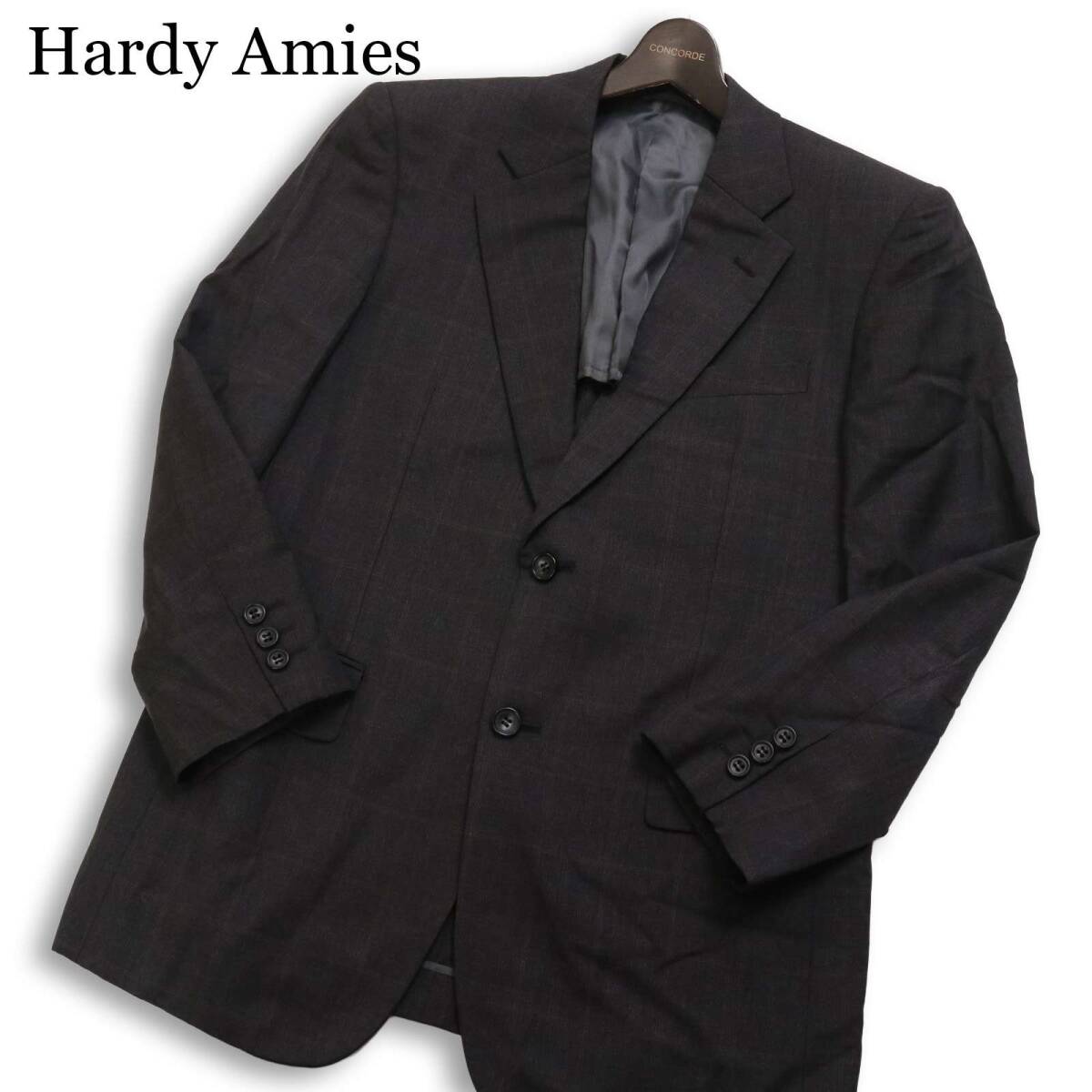 Hardy Amies ハーディ エイミス 通年 背抜き Super100's★ テーラード ジャケット ブレザー Sz.90A4 メンズ