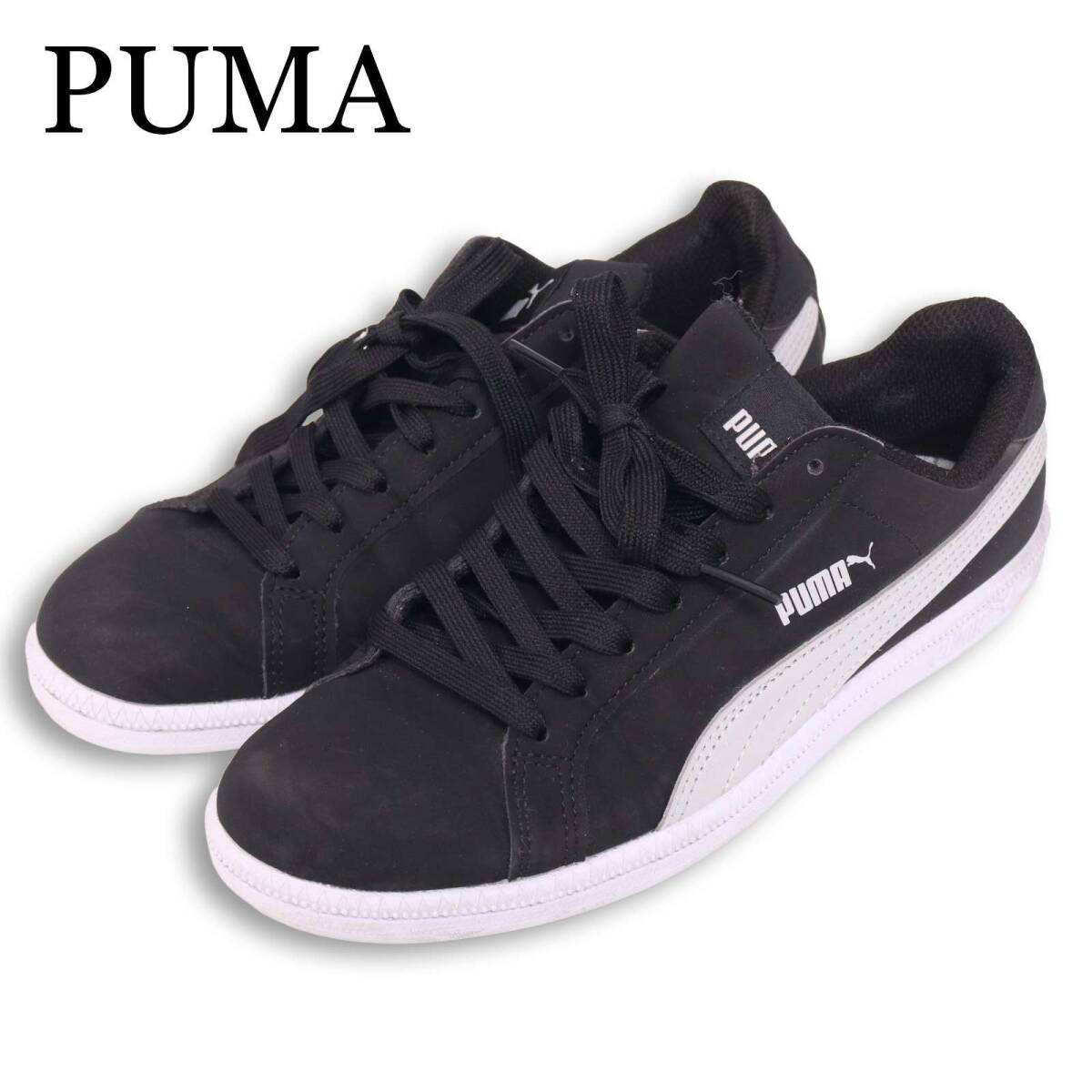 PUMA プーマ 通年 356753-31★ スマッシュ バック スニーカー ローカット スエード Sz.23 レディース 黒