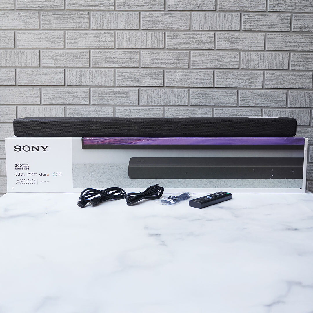 超美品☆SONY　HT-A3000サウンドバー　3.1chサウンドバー　スピーカー　2023年製　ソニー　| クリアな高音質と豊かな低音 | 送料無料