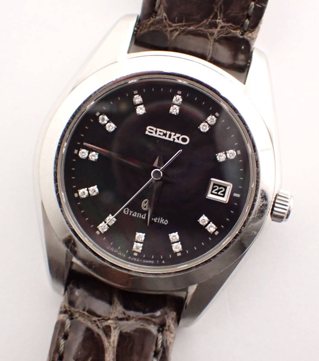 Grand Seiko(グランドセイコー) 4J52-0AB0/STGF097 SS/革 QZ クォーツ レディース 中古 腕時計 ブラックシェル