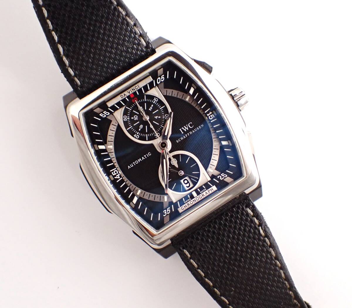 IWC(インターナショナルウォッチカンパニー) ダヴィンチクロノグラフ IW376601 TI/CE/革 AT 自動巻き チタン セラミック 裏スケ メンズ