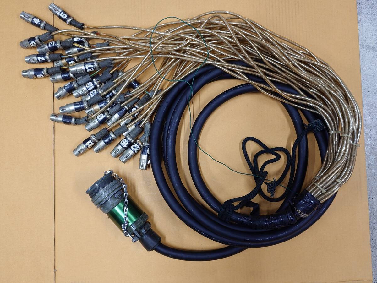 CANARE 32chマルチ 先バラ ケーブル XLR ITT キャノン 11C メス ① 中古品 導通チェック済 経年劣化有 部品取り ※ジャンク扱い品