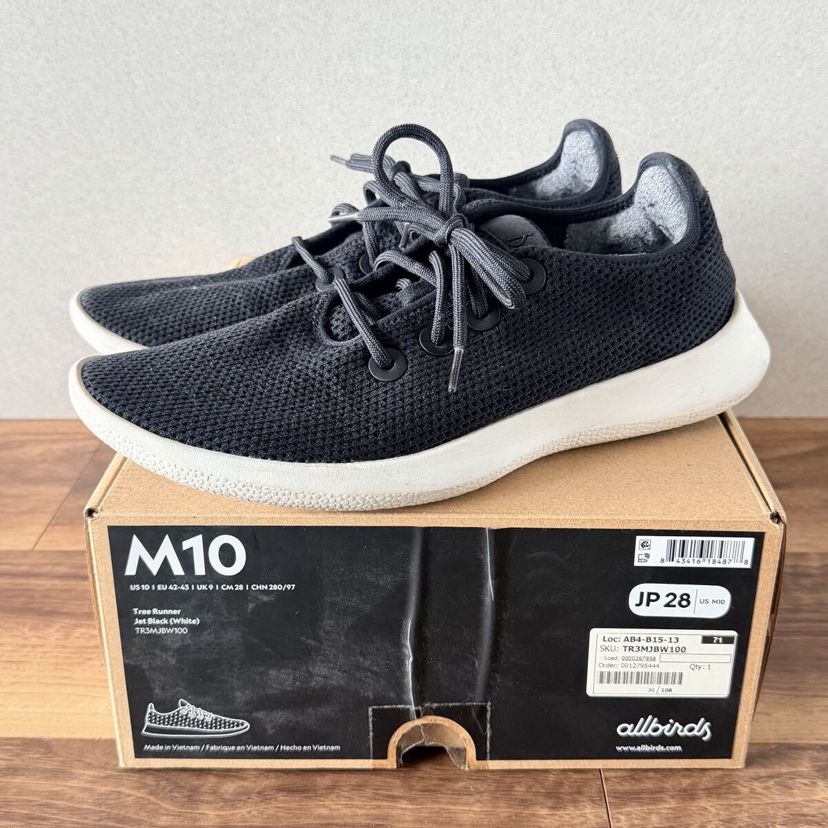 allbirds オールバーズ スニーカー 軽量 Tree Runner ブラック M10 28 