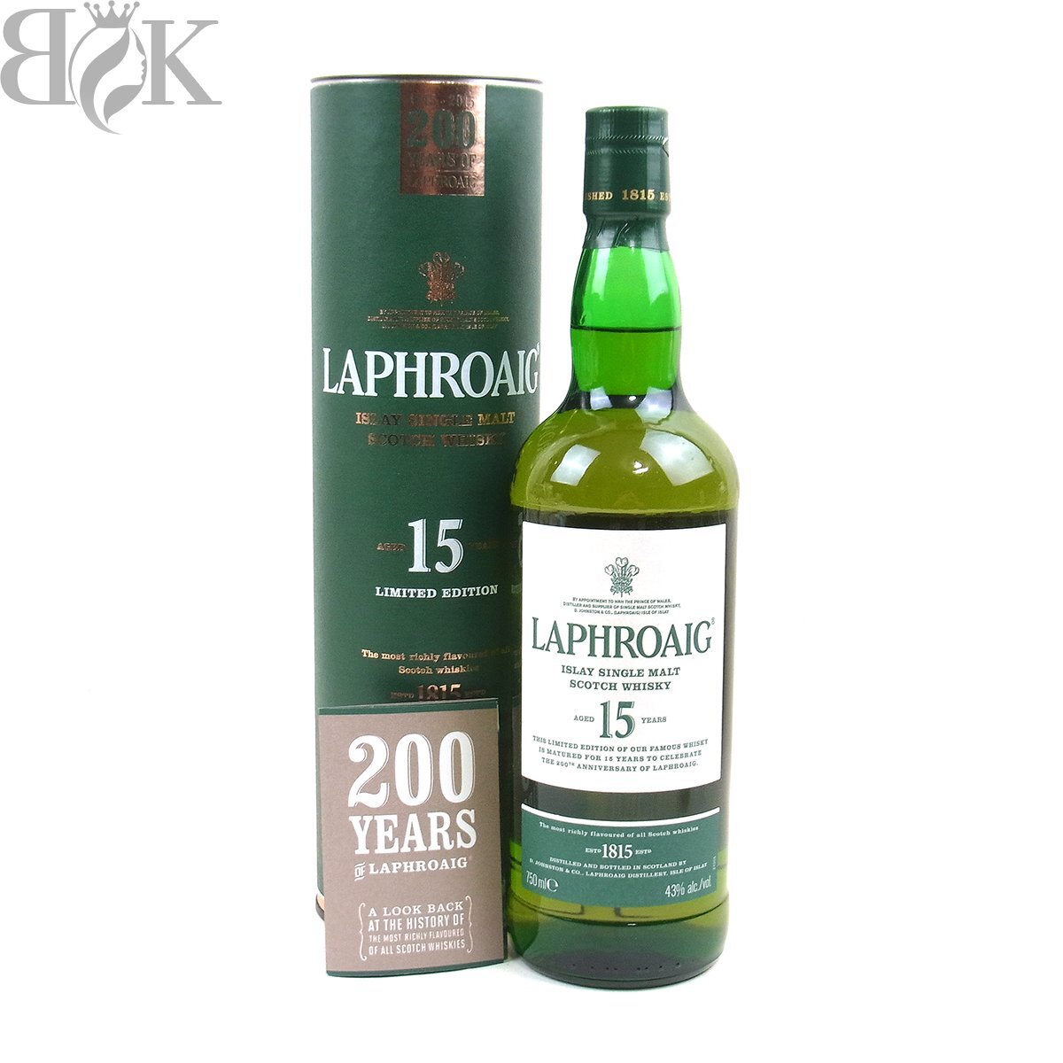 ラフロイグ 15年 200周年記念 スコッチ ウイスキー 750ml 43% 洋酒 古酒 未開栓 ケース・冊子付き LAPHROAIG 〓