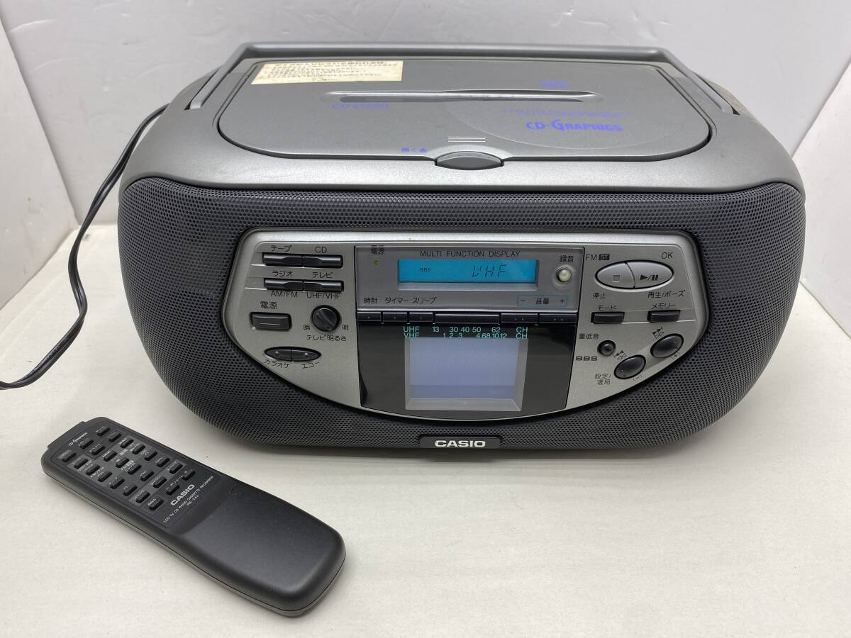 CASIO カシオ 液晶テレビ付きCDラジカセ CD-G560 リモコン付 RE-24J 