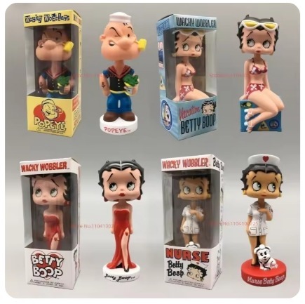 【送料無料】新品 ベティーちゃん ボブルヘッド レトロ 人形 フィギュア 首振り人形 ベティ ポパイフィギュア セット購入も可