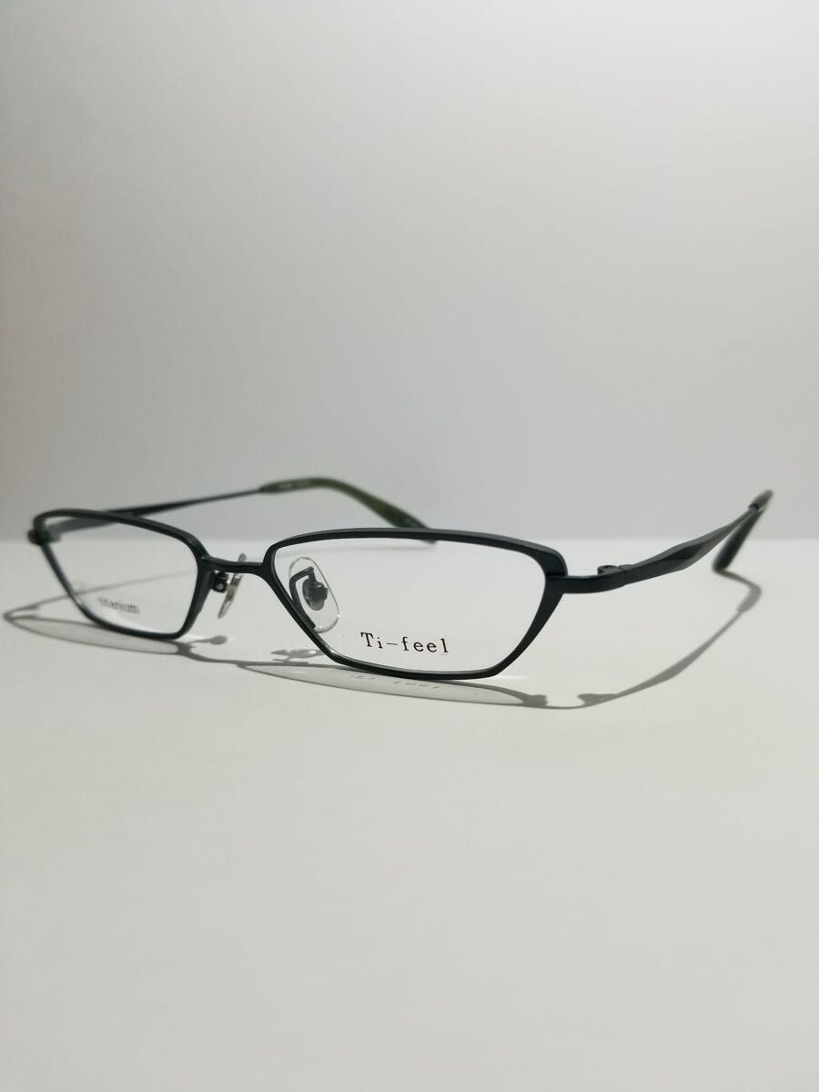 未使用 眼鏡 メガネフレーム Ti-feel TI-911 15 軽量12g フルリム チタンフレーム 国産 日本製 MADE IN JAPAN 50口16-140 EG-1