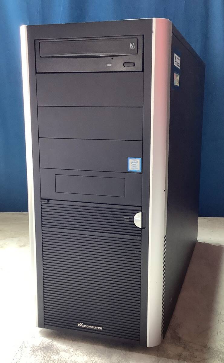 S80220311 eX.COMPUTER QA7J-C180T/TKH1 1点 (マザーボードASUS PRIME H370-A、元々intel CORE i7 8th Gen搭載)【通電OK、複数出品】080727