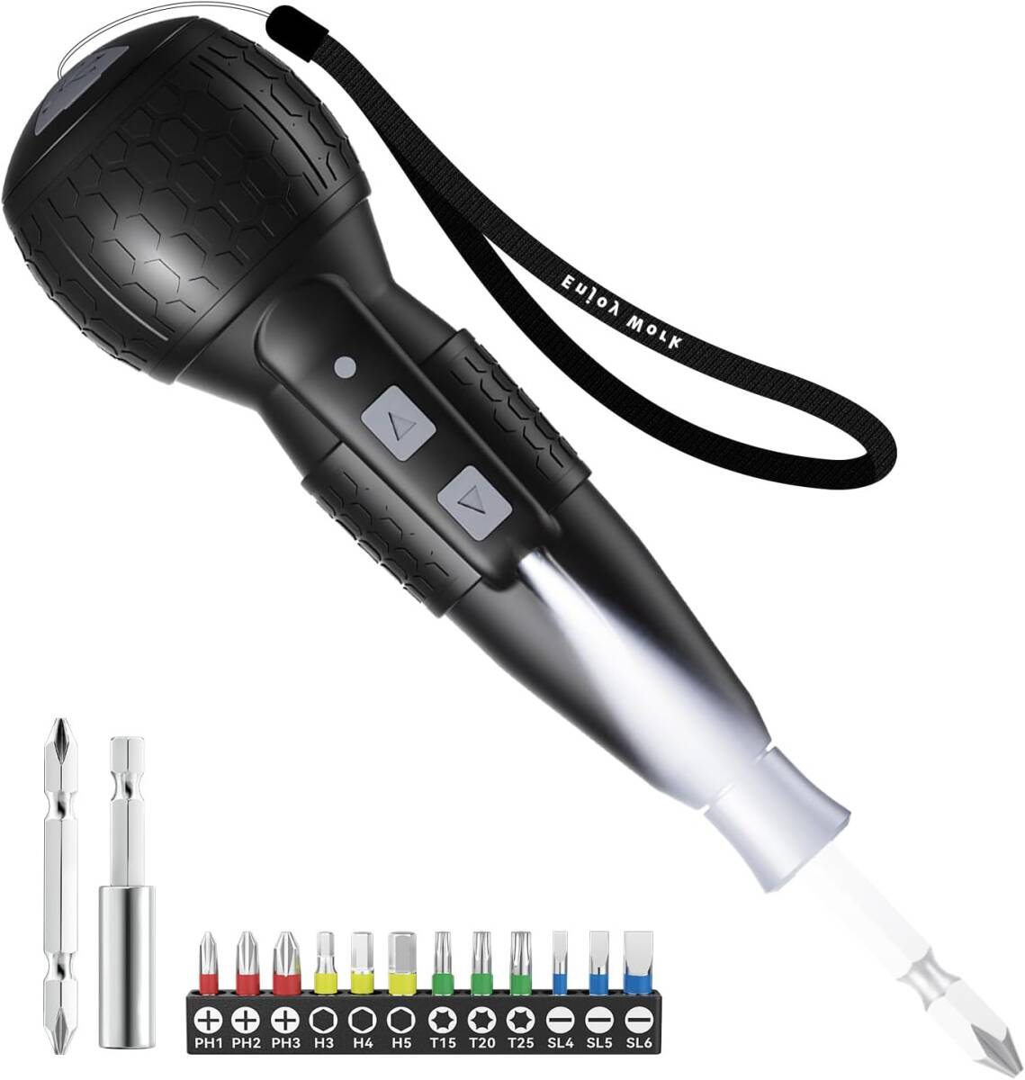 【新品】 Yacooda 電動ドライバー 小型 【2025新登場・超軽量】 充電式ドライバー 1800mAh 超硬S2鋼ビツト 14本付 