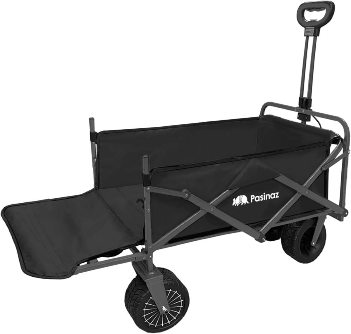 【新品】 Pasinaz NEWモデル アウトドアワゴン キャリーワゴン 耐荷重180kg 大容量 211L キャリーカート A．電動式 ブラック
