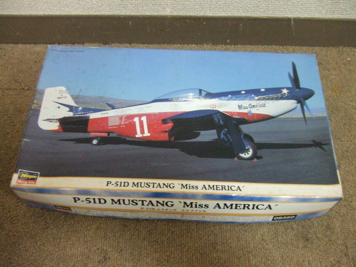 T799 未組立品 ハセガワ プラモデル 1/48 特別仕様 P-51D ムスタング ミス アメリカ エアレーサー 09350