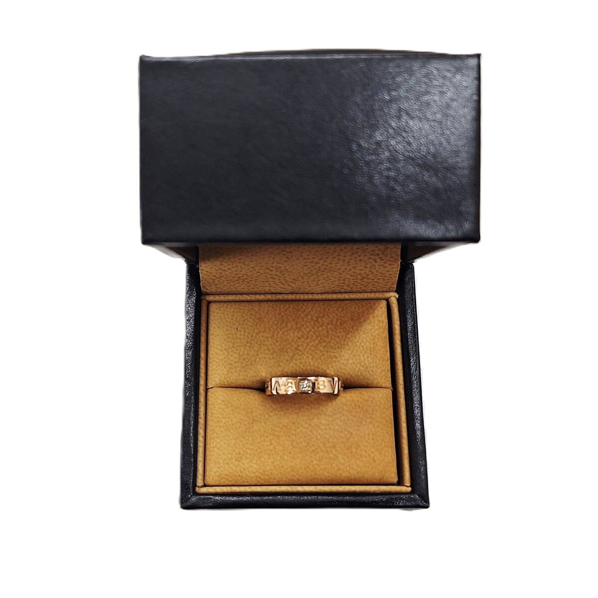 ◆　（美品）ブルガリ ダブルロゴ 1P ダイヤモンド リング　◆