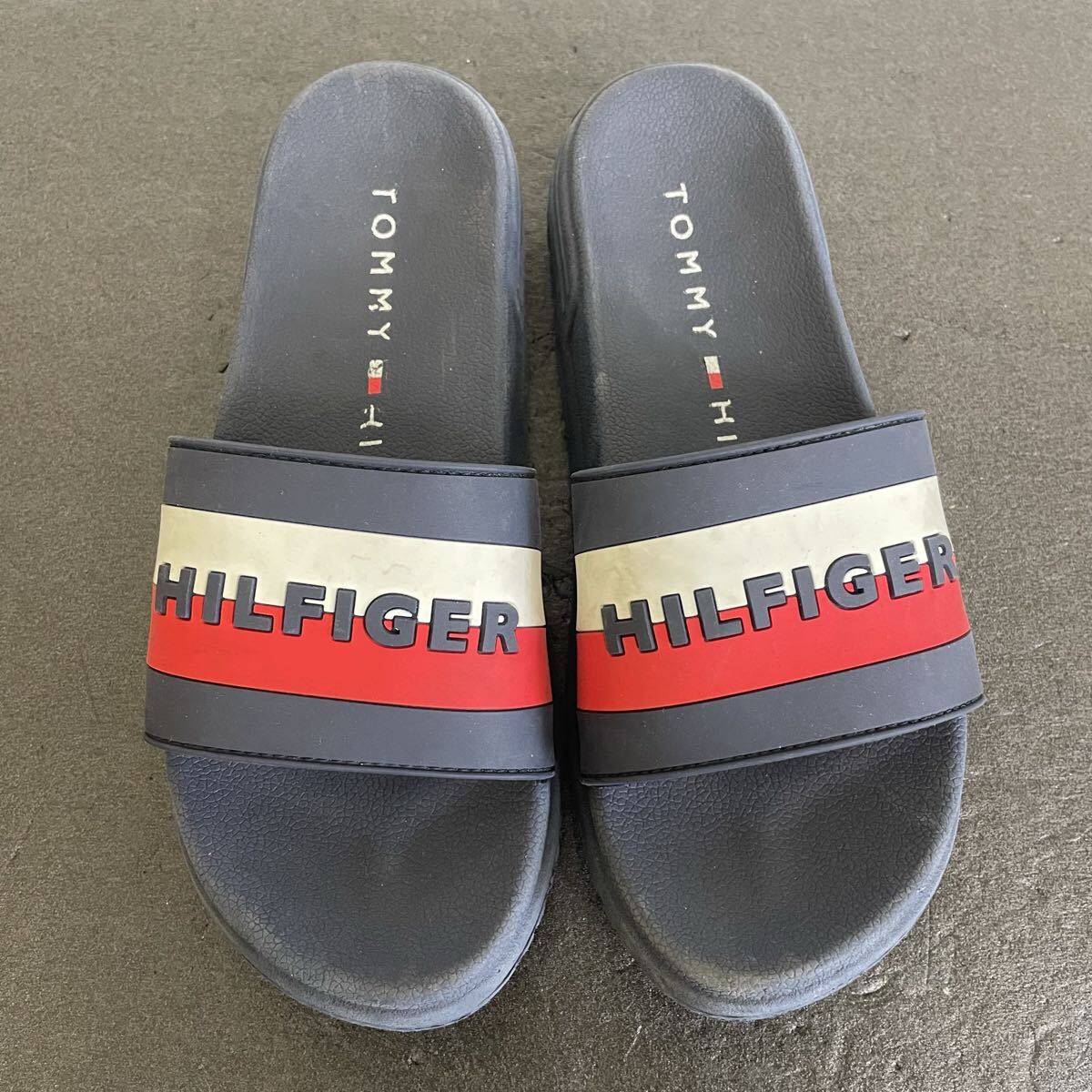 TOMMY HILFIGER サンダル シャワーサンダル ネイビー　23cm相当