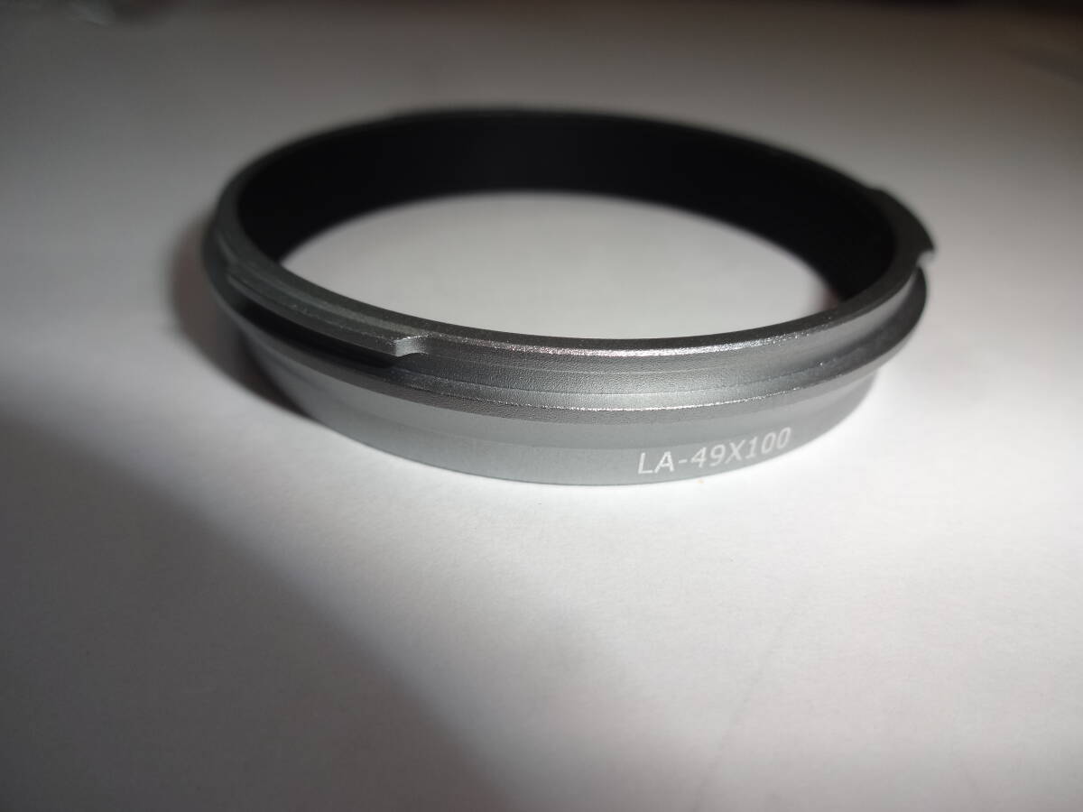 【美品】JJC製 FUJIFILM LA-49X100 X100シリーズ用アダプターリング シルバー 3525【送料無料】