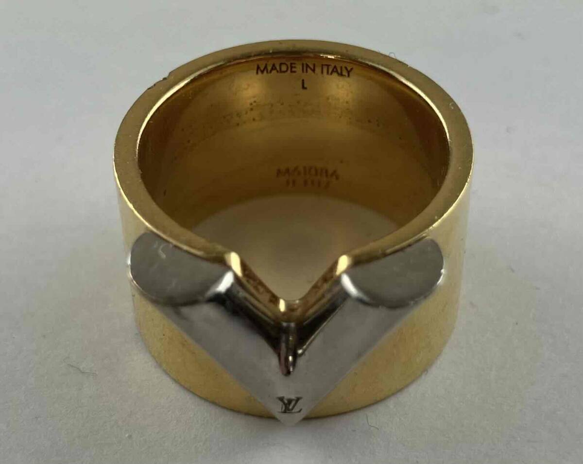 ★中古★LOUIS VUITTON ルイヴィトン リング L M61086 エセンシャル Vリング 指輪 アクセサリー 現状品