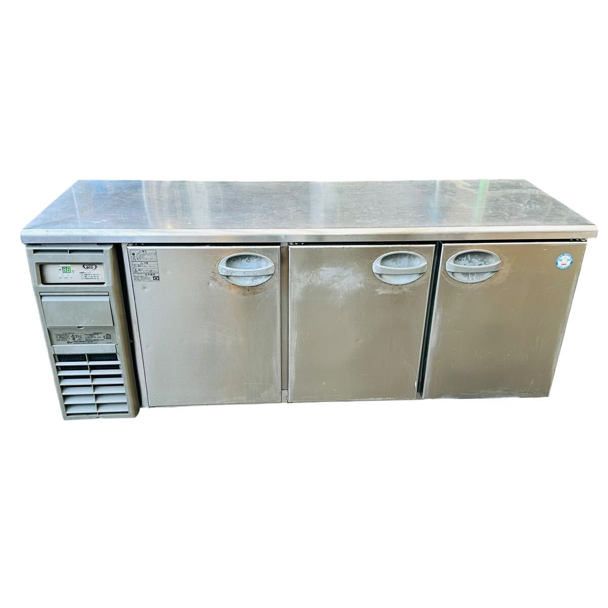 フクシマ コールドテーブル　台下冷蔵庫　AYC-180RM 動作品！　−6℃確認　店舗 業務用 厨房　3ドア 冷蔵コールドテーブル 単相100V