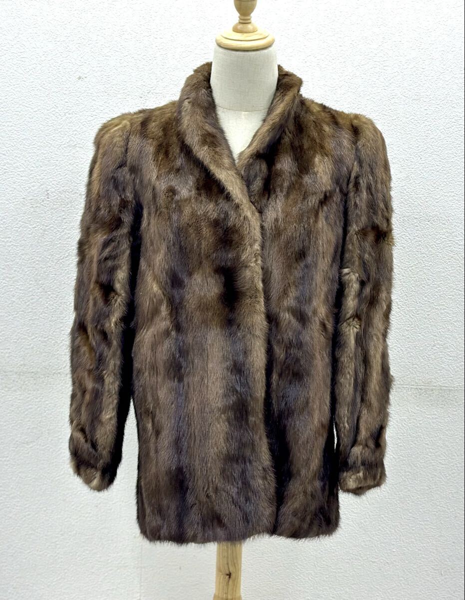 SAGA MINK サガミンク 毛皮 11号 ミンクコートファー リアルファー ブラウン■兵庫県姫路市から h4 26-132