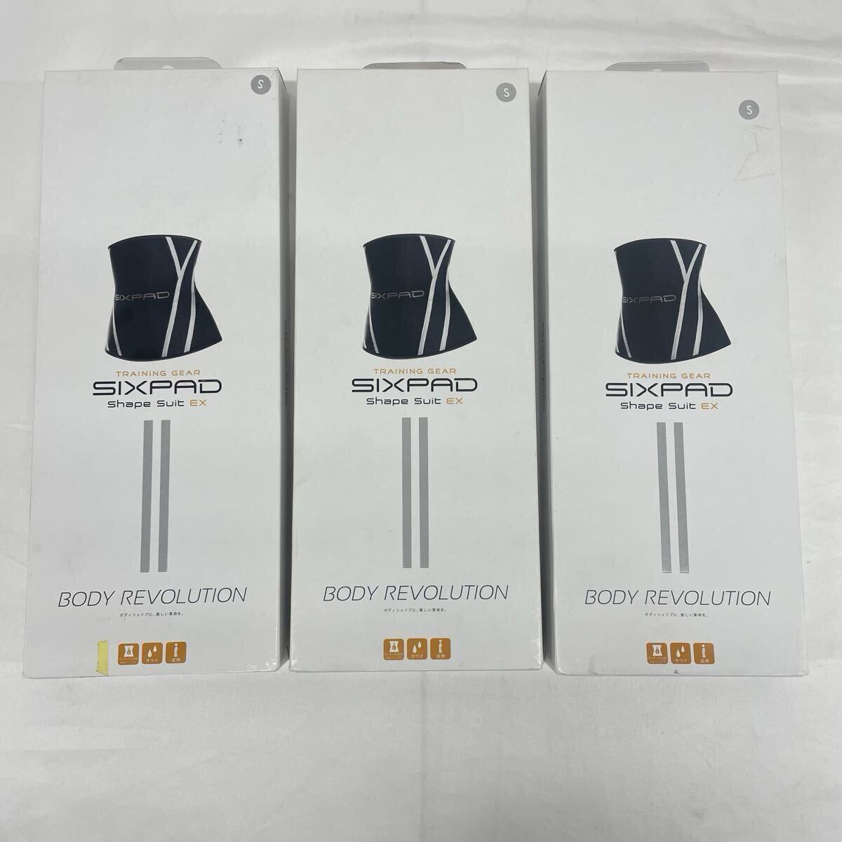 シックスパッド sixpad shape suit ex シェイプスーツEX Sサイズ(ウエスト58~64cm) 3つセット 男女兼用/インナーマッスル/トレーニング