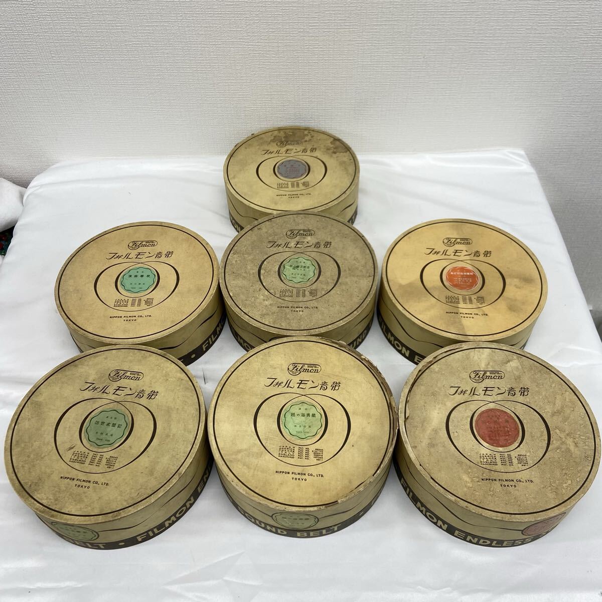 NIPPON FILMON フィルモン音帯 フヰルモン 7本セット 蓄音機 元箱付き 現状品
