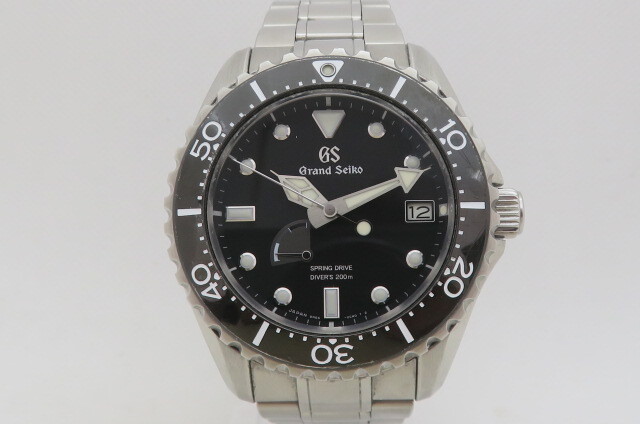 1円~【動作品】SEIKO GS セイコー SBGA461/9R65-0ED0 グランドセイコー ダイバーズ スプリングドライブ AT/自動巻き メンズ腕時計　9-2-7