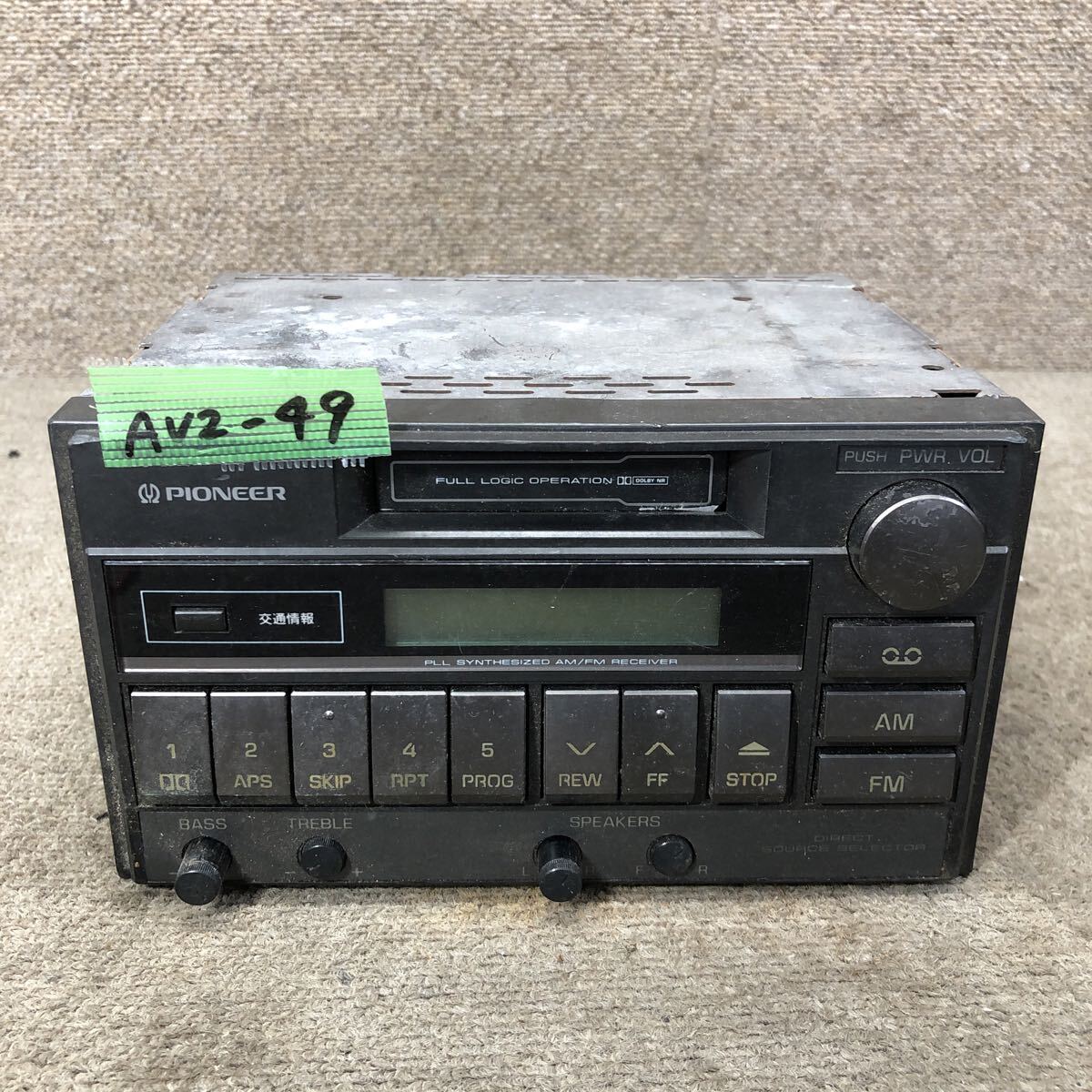 AV2-49 激安 カーステレオ TOYOTA PIONEER GX71 マーク2 チェイサー KE-5201ZT？ 86120-22690 カセットデッキ FM/AM 通電未確認 ジャンク
