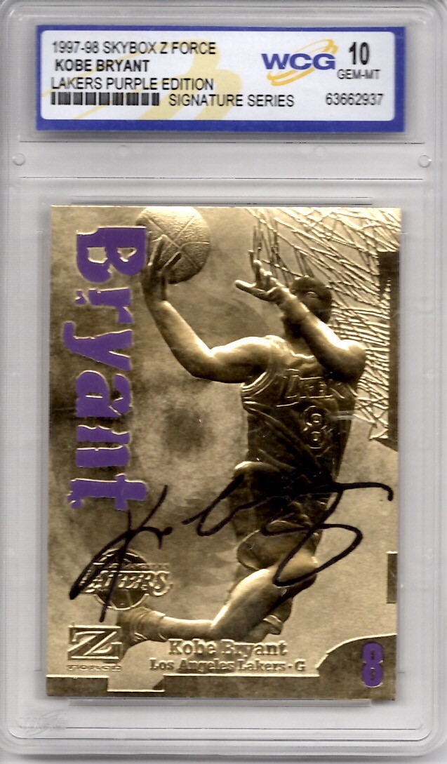 レアもの！ 96/97 Sky Box Z-FORCE GOLD GEM-MT Rookie Purple Edition Signature Kobe Bryant コービー・ブライアント