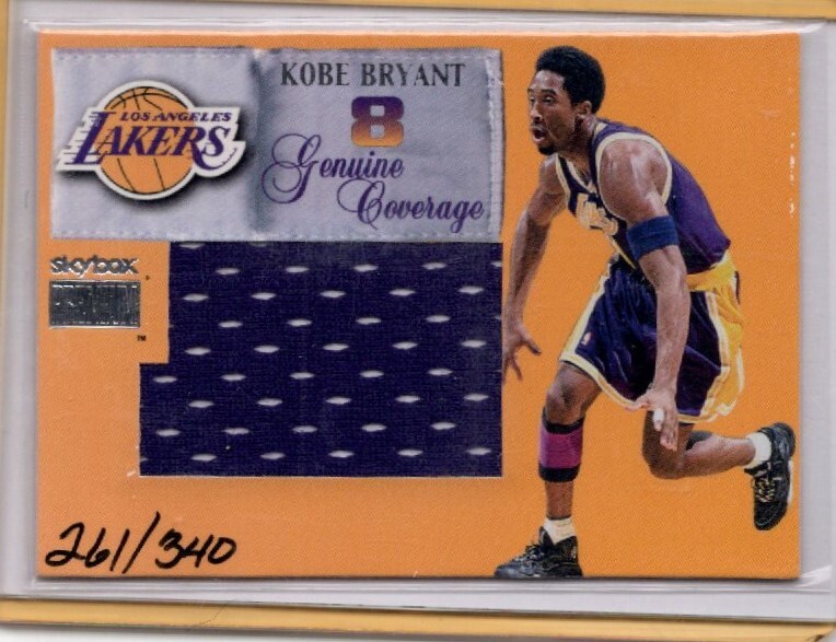 レアもの！ 99/00 SKYBOX PREMIUM Genuine Coverage Kobe Bryant コービー・ブライアント ジャージカード シリアル入り　新品ミント状態品
