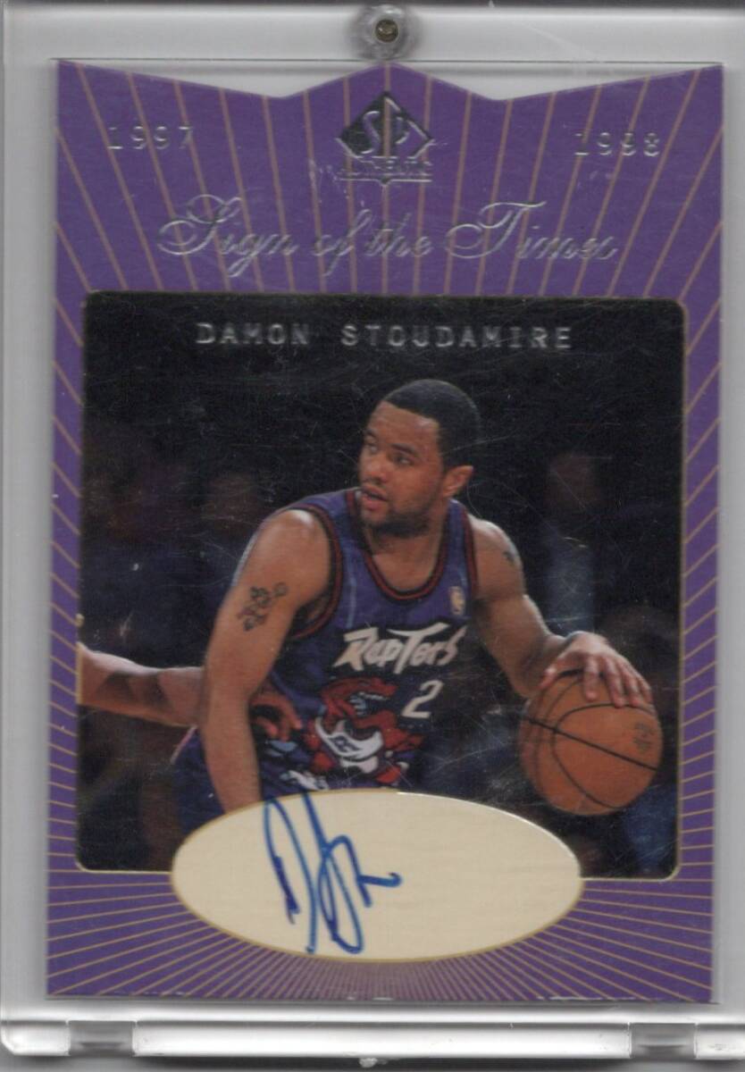 97-98 UD SP AUTHENTIC Sign Of The Times　DAMON STAOUDAMIRE デイモン・スタウダマイア 直筆サインカード　新品ミント状態品
