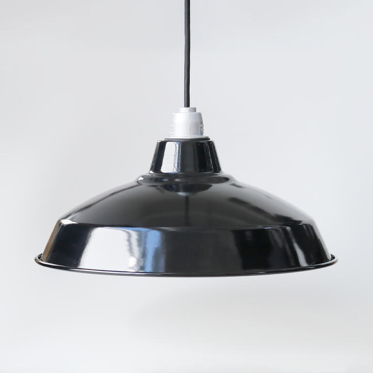 パシフィックファニチャーサービス ランプシェード おしゃれ ホーロー 琺瑯 ブラック 35cm PACIFIC FURNITURE SERVICE