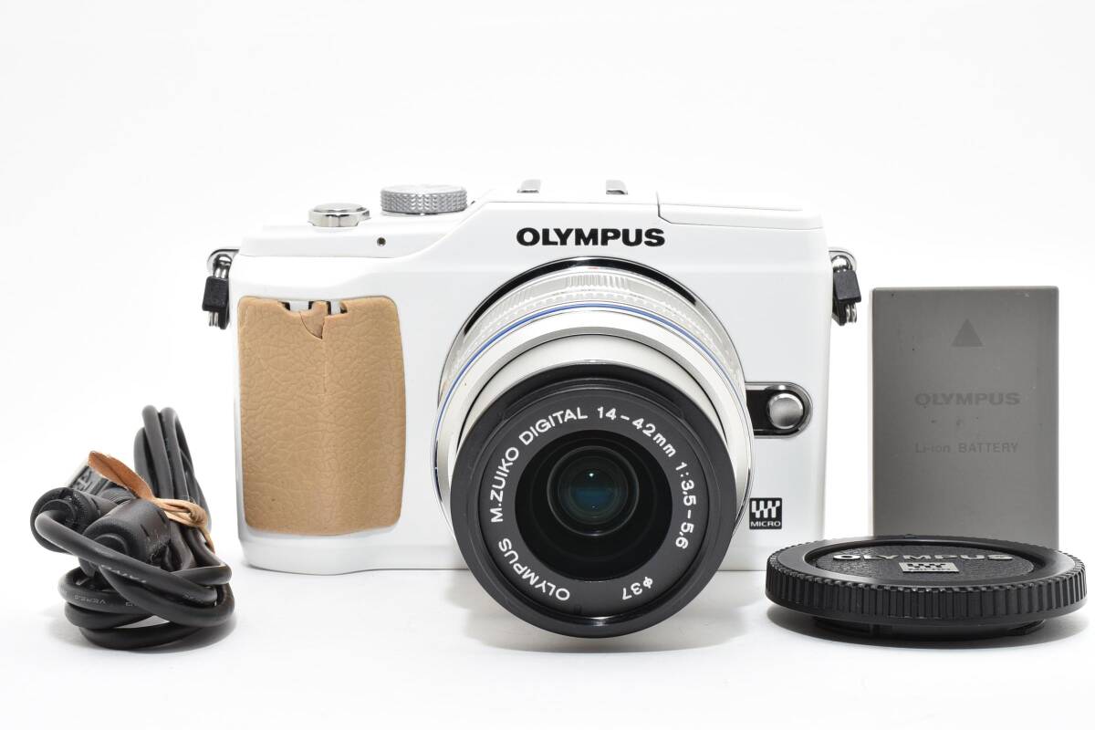 １円オークション★【実用品】OLYMPUS PEN E-PL2 ミラーレス レンズセット 【動作確認済】#2756746
