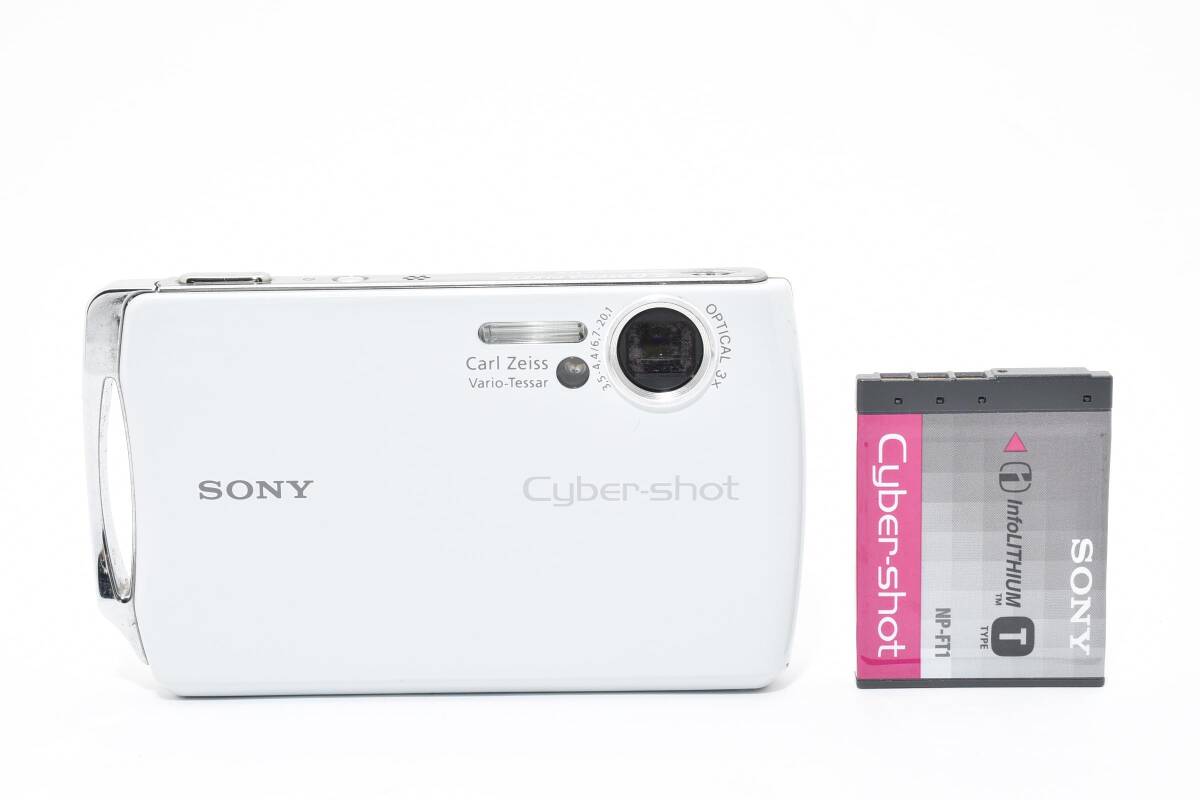 １円オークション★SONY Cyber-shot DSC-T110 ホワイト デジタルカメラ　デジカメ 【現状品】#2687997