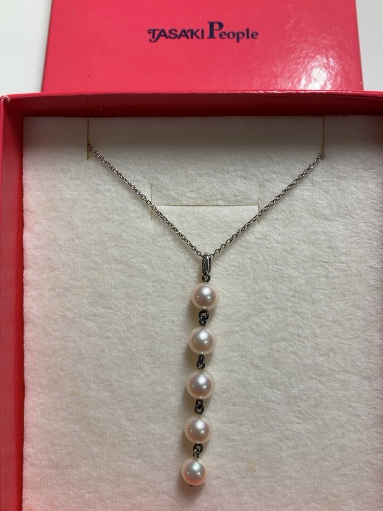 ★TASAKI People タサキ NC ネックレス パール シルバー アクセサリー 箱あり 田崎 田崎真珠