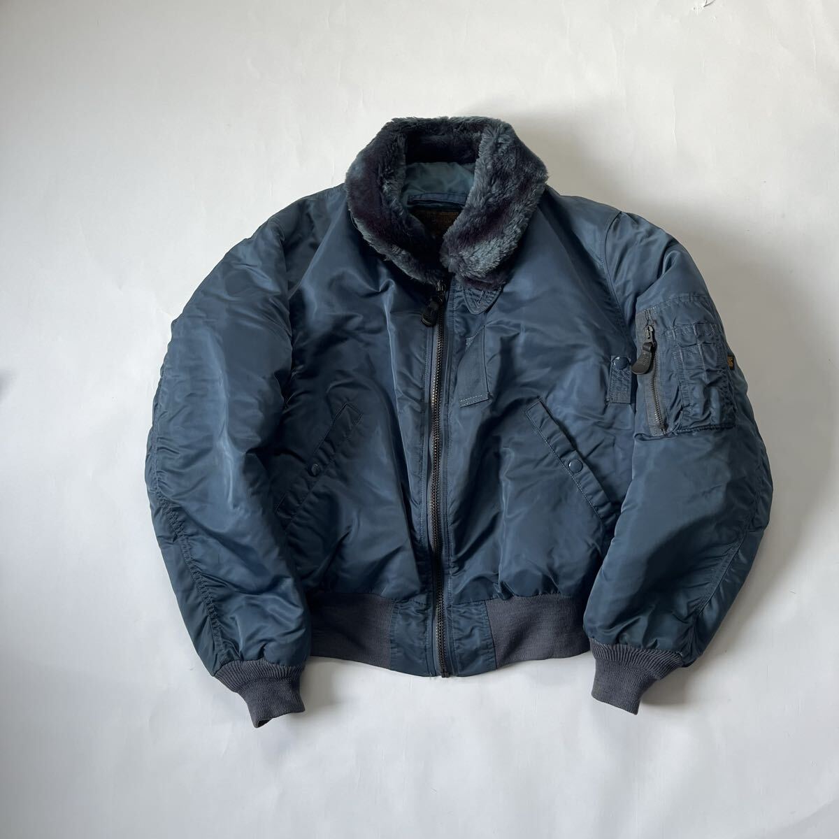 アルファ B-15C フライトジャケット 50s ma1 ネイビー M INDUSTRIES b15c