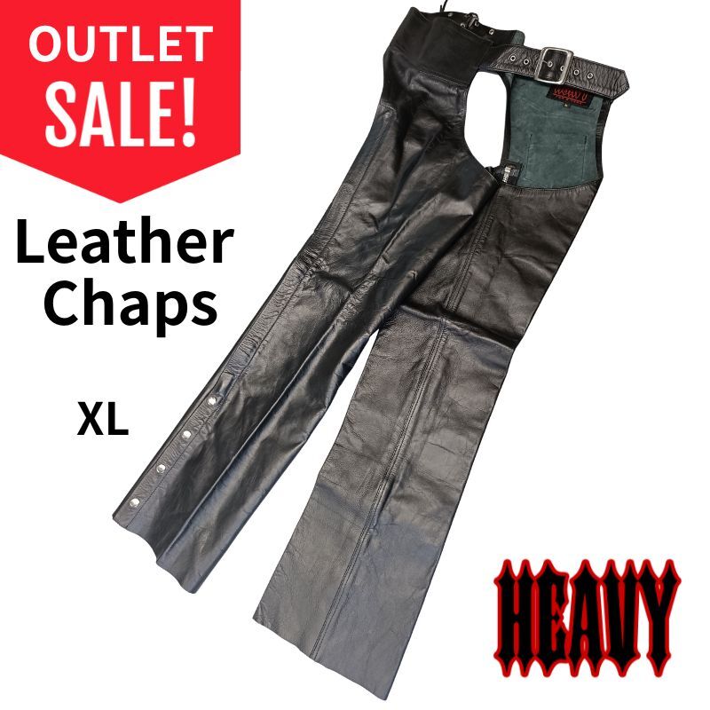 【アウトレット品！送料無料！】HEAVY　カウレザーチャップス 　XL　ポケット付き