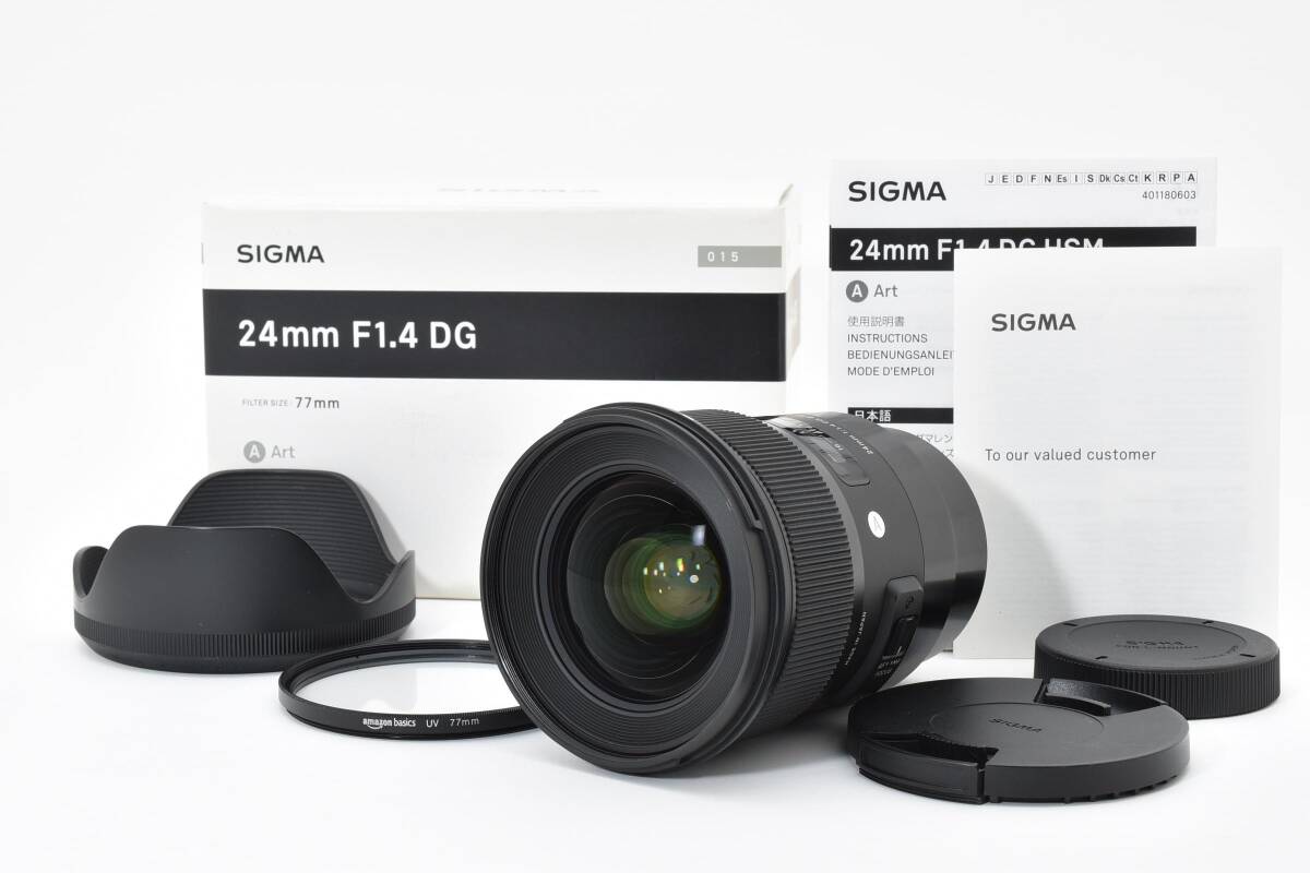 元箱付 ★極上美品★ SIGMA シグマ Art 24mm F1.4 DG HSM Leica ライカ Lマウント レンズ 単焦点 広角 フルサイズ (5322)
