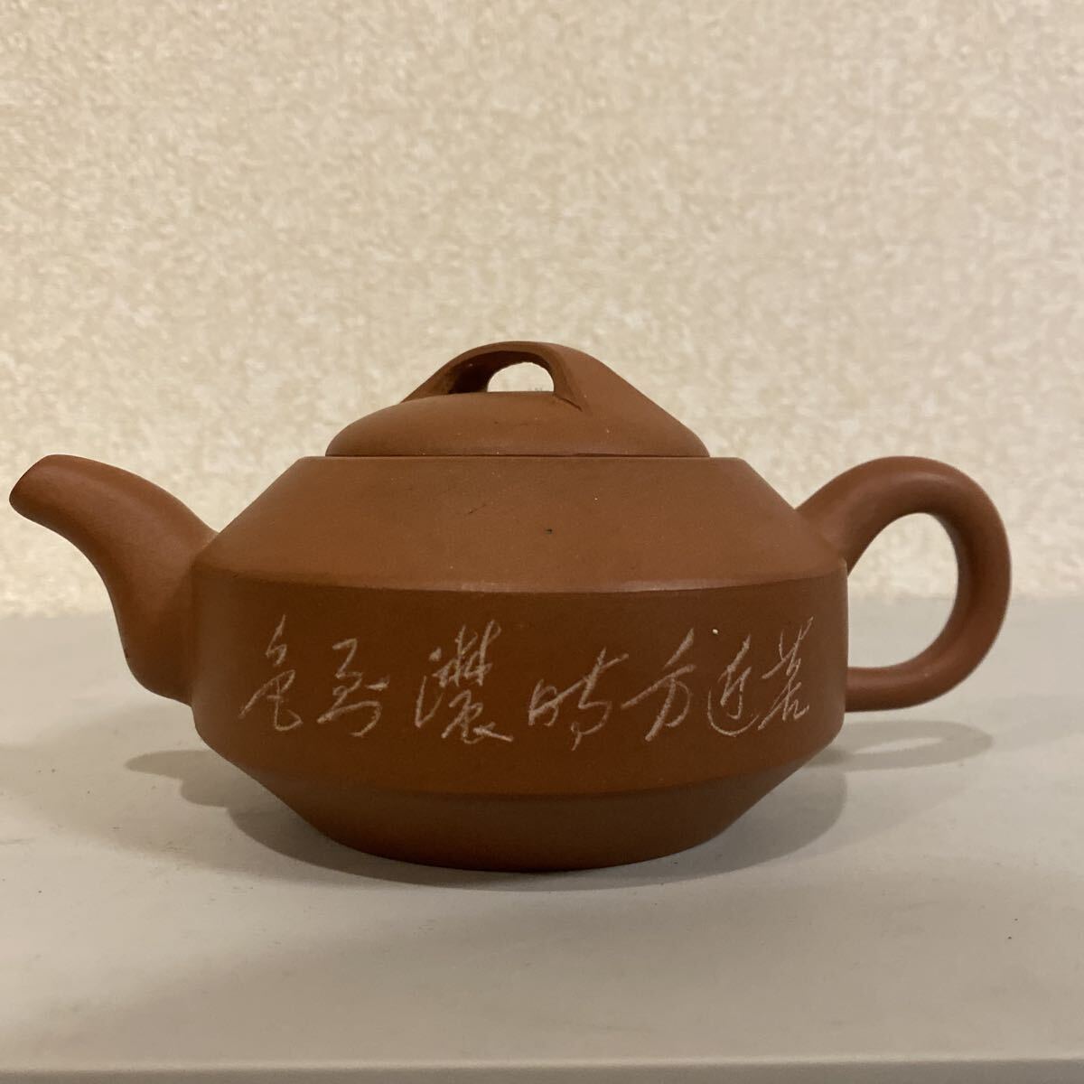 中国古美術 宜興 朱泥 急須 小漢君 蒋益林 漢詩 茶道具 煎茶道具 時代 唐物 古陶磁 茶器 骨董品 古美術品 中国美術 中国古玩【28】