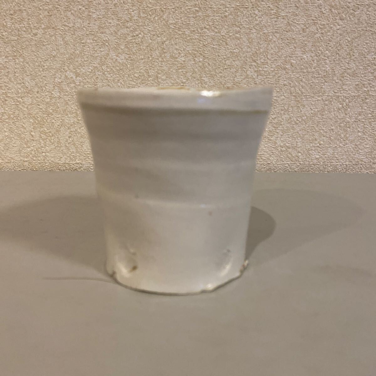 黒田泰蔵？　白磁　湯呑　湯呑み　陶芸作家　茶器　酒器　杯　盃　骨董品　古美術品　資産家整理品【219】
