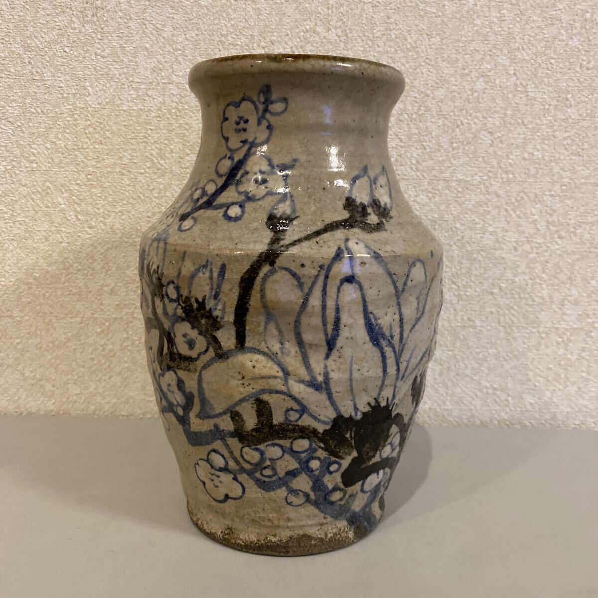 江戸時代 京焼 名工 尾形乾山 乾山 花瓶 壺 壷 花器 花入 茶道具 煎茶道具 骨董品 古美術品 作家 時代 横14.5cm 高さ21.5cm【220】