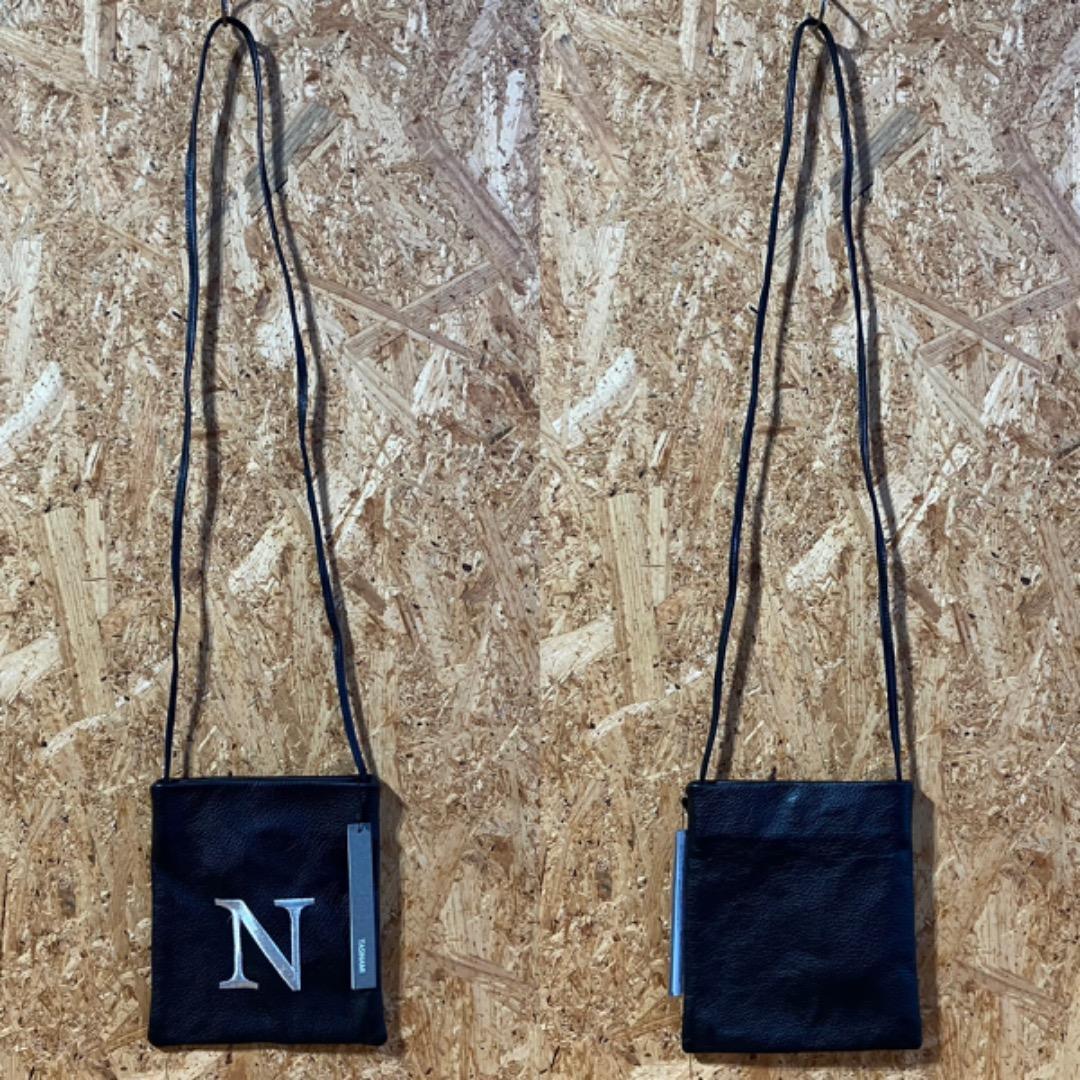 TASINAMI レザー ショルダーバッグ N 牛革 MADE IN JAPAN アルファベット イニシャル