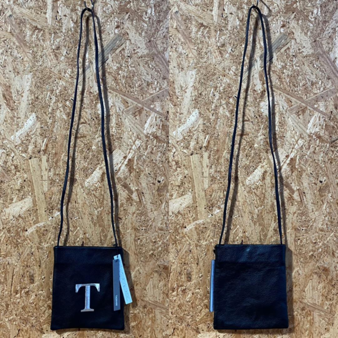 TASINAMI レザー ショルダーバッグ T 牛革 MADE IN JAPAN アルファベット イニシャル