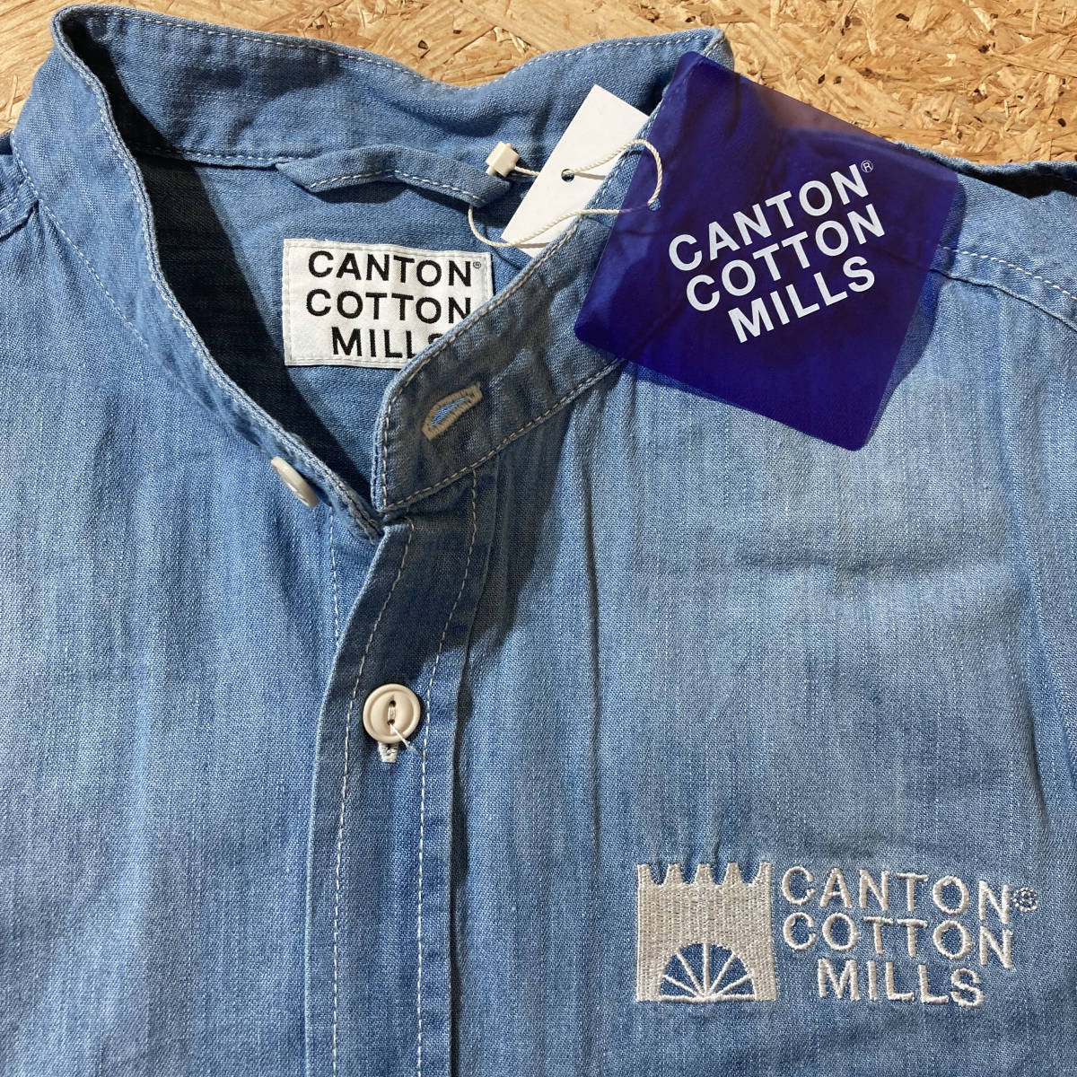 CANTON COTTON MILLS キャントン デニム シャンブレー シャツ M
