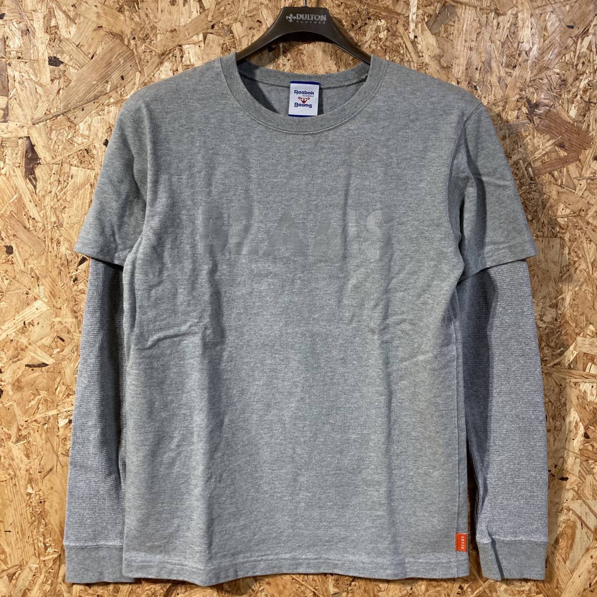 BEAMS 別注 Reebok CLASSIC 長袖 Tシャツ S コラボ 別注 限定 リーボック ミリタリー ワーク アウト
