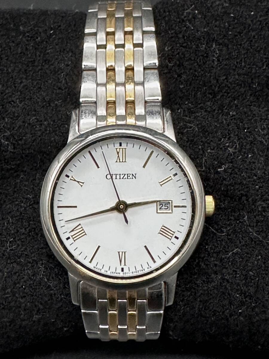 B13812 CITIZEN シチズン ソーラー腕時計 アナログ ステンレス SLV E011-S067928