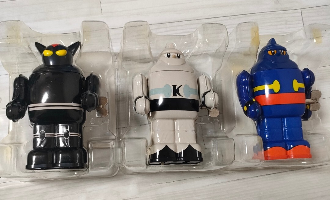 Tetsujin 28 Gigantor 鉄人28号 ブリキゼンマイ 3体セット バンプレスト 箱付 ヴィンテージロボ 昭和レトロ