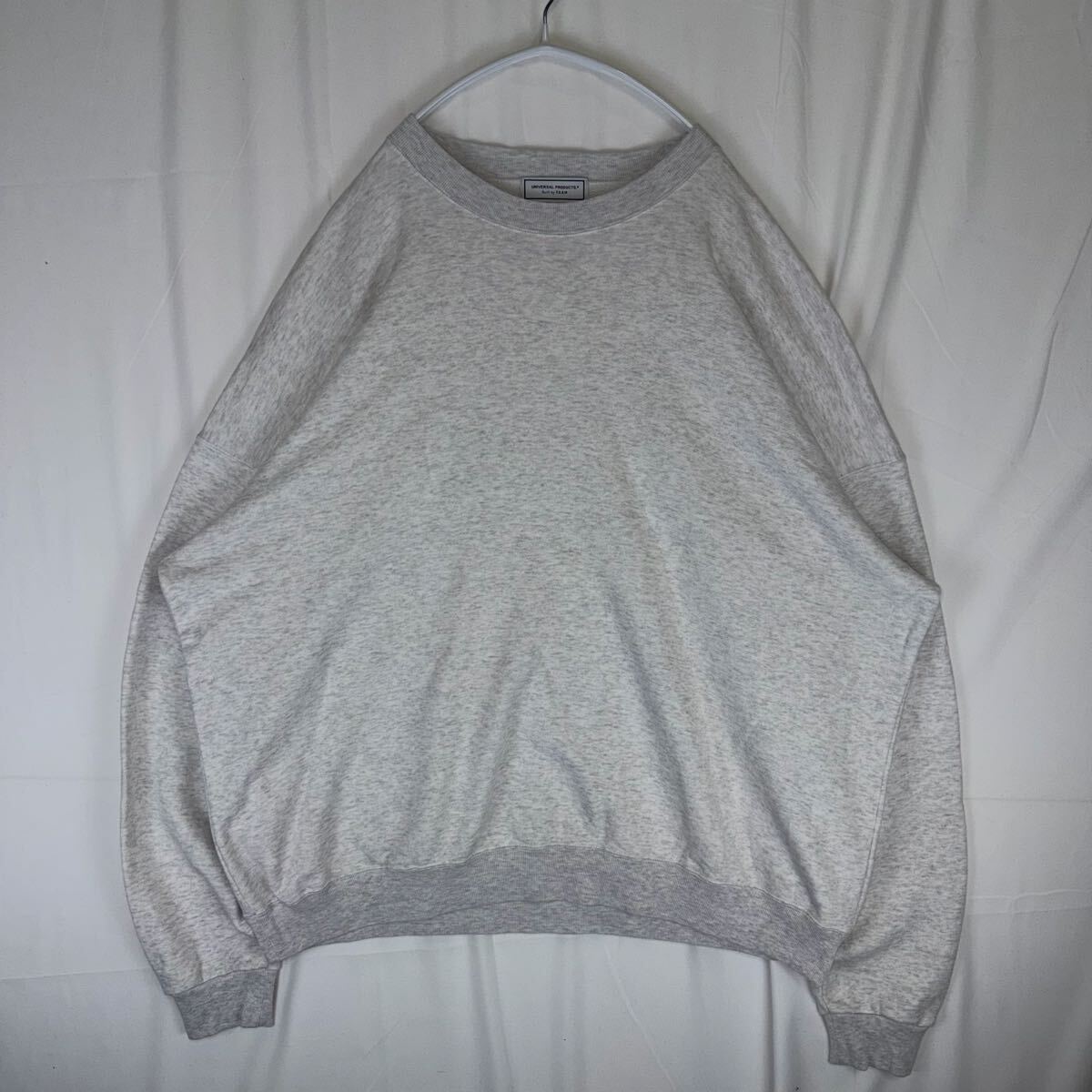 美品 UNIVERSAL PRODUCTS. × YAAH 1LDK ユニバーサルプロダクツ ヤア コラボ 霜降り グレー 灰色 スウェット トレーナー size 3 コットン